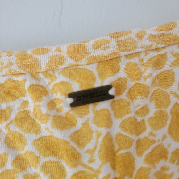 O'neill Yellow Floral White Crop Top Size Large - Picture 4 of 4